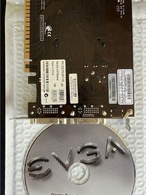 EVGA Silver Branded Graphics Card Backplate and EVGA Driver Disc